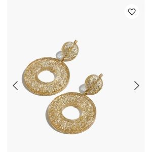 Madewell gold glitter earrings